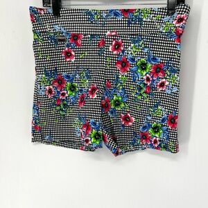 Courtenay floral check pull on shorts women’s 12